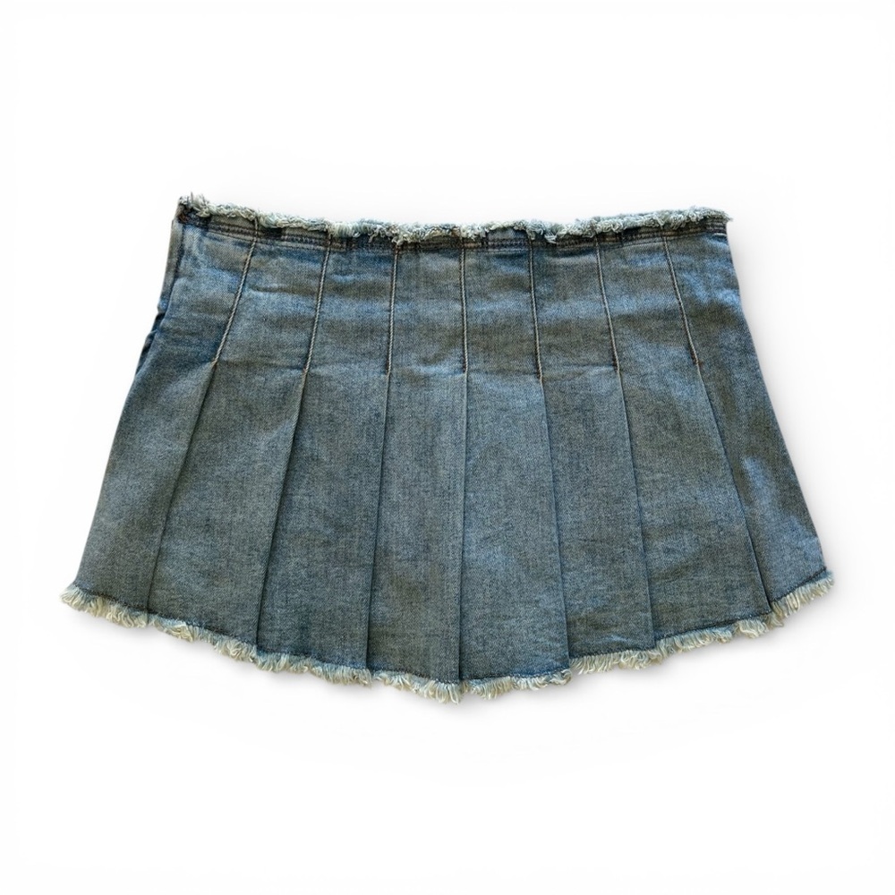 Edikted Denim Micro Mini Skort